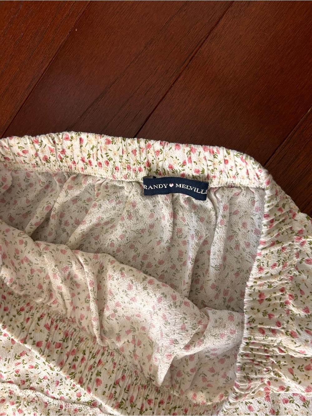 Brandy Melville Izzy Floral Tiered Maxi Skirt Made in Italy Viscose One Size - Picture 7 of 8